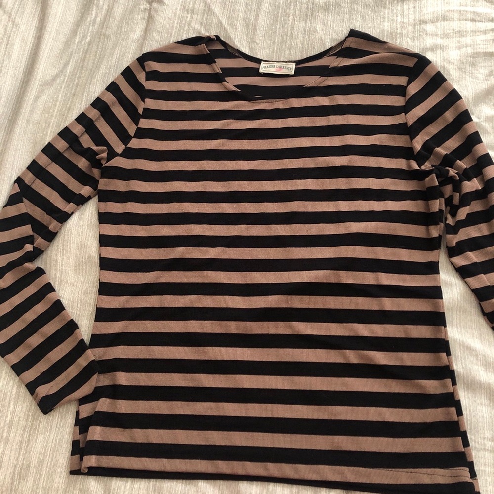 Brown/black striped long sleeve